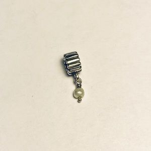 Authentic Pandora retired dangle pearl charm
